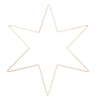 Glorex Metallstern 6-Zack Champagner 40 cm