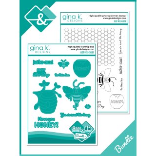 Gina K. Designs Set Just Bee Cause Stamp & Die