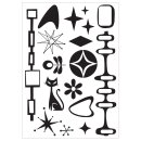 Sizzix Studio Stamps & Stencils Set Retro by Vic Hollins