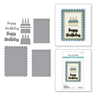 Spellbinders Pinking Birthday Rectangles Etched Dies