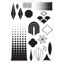 Sizzix Studio Stamps & Stencils Set Geometric by Vic Hollins