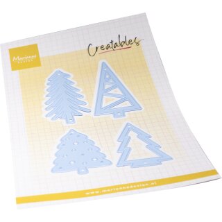 Creatable Trendy Trees 4 pcs, 30 x 60 mm, 32 x 61 mm, 36 x 50 mm, 34 x 50 mm.