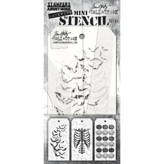 Set #61 Tim Holtz Layering Mini Stencil Stampers Anonymous