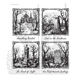 Stampers Anonymous Framed Frights Tim Holtz Cling Stamps