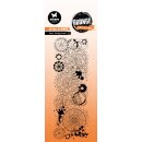 Stempel Gear Background Grunge Stamp 51x146mm