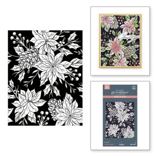 Spellbinders Festive Poinsettias Press Plate