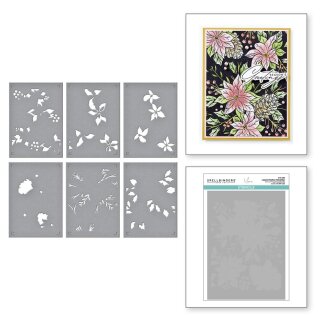 Spellbinders Layered Festive Poinsettias Stencil