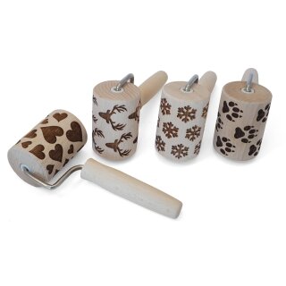 Rollboy mit Schneeflocken Motiv 17x4,5cm