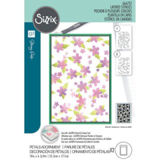 Sizzix Stencil by Stacey Park Cosmopolitan, Petals Adornment