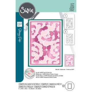 Sizzix Stencil by Stacey Park Cosmopolitan, Sunday in the Park #2 (2pcs)