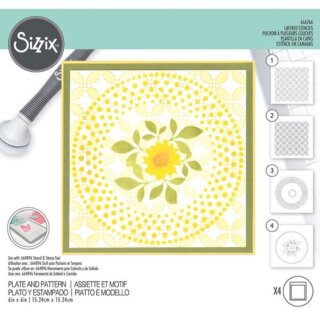 Sizzix Layered Stencils by Eileen Hull Plate and Pattern (4pcs)