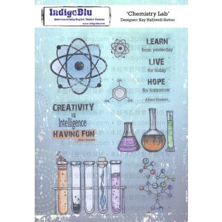 Chemistry Lab A5 Rubber Stamp