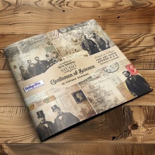 Indogo Blue Gentlemen of Science 8x8 Inch Paper Book