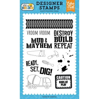 Little Builder Designer Stamps Tire Track