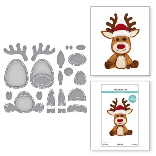 Spellbinders Felt Reindeer Etched Dies