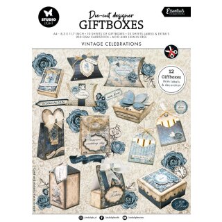 Vintage Celebrations Die-Cut Designer Giftboxes