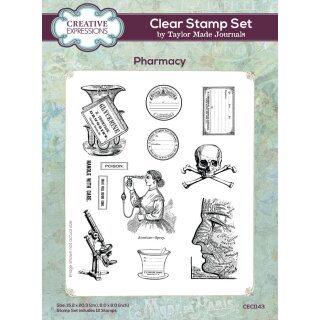 Taylor Made Journals Clear Stamp A5 Pharmacy