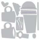 Sizzix 2D Texture Fades w/ Thinlits Die by Tim Holtz Vault Side Order Fresh Brewed