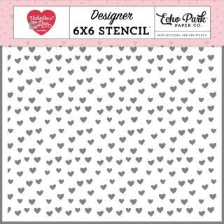 Schablone Valentines Day Stencil Bubbly Hearts