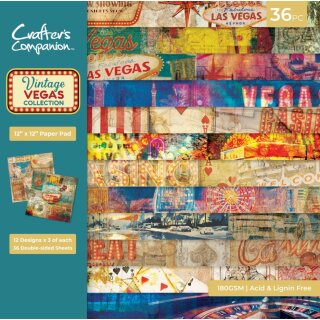 Vintage Vegas 12x12 Inch Paper Pad