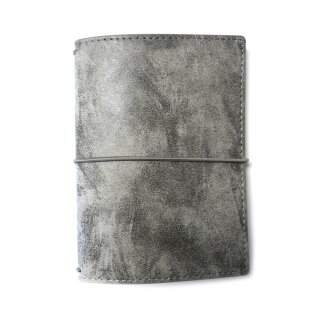 Hinged To The Past Art Journal Stonewashed Grey Passport