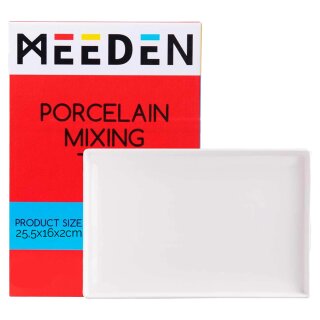 Porzellanpalette eckig 25x16 cm 1 Fach / Glatt