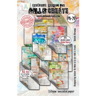 Design Papier A5 Artful Impressions Sketch Streams