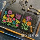 Sizzix 2D Texture Fades w/ Thinlits Die by Tim Holtz Vault Side-Order Floristry (1+11pcs)