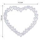 Stanzschablone Herzen in Herzform 105x115mm