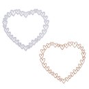 Stanzschablone Herzen in Herzform 105x115mm