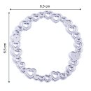 Stanzschablone Herzen in Kreisform 85x85mm