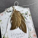 Stanzschablonen Federn 3 Stück, 27x77mm