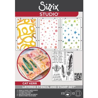Sizzix Studio Stamps & Stencils Set The R`s Have it