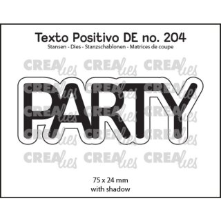 Stanzschablone TEXT Party  75x24mm