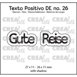 Stanzschablone Gute Reise 27x11mm