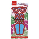 Stanzschablonen Flipflops und Sonnenbrille