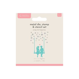 Silhouette Metal Die/Stamp/Stencil Set Swing Into Happiness