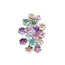 16 Abstrakte Blumen aus Maulbeerpapier 40-55mm