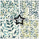30,5x30,5 cm Vintage Green Leaves Paper Pad