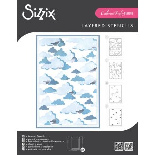 Sizzix Layered Stencils 3PK - Cloud