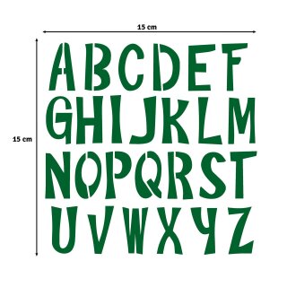 Schablone 15x15 cm Grossbuchstaben