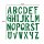 Schablone 15x15 cm Grossbuchstaben