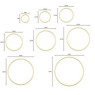 Stanzschablone Kreise 8 Grössen 3-11cm