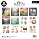 Flutting Flowers 20x20cm Collage Paper Pad