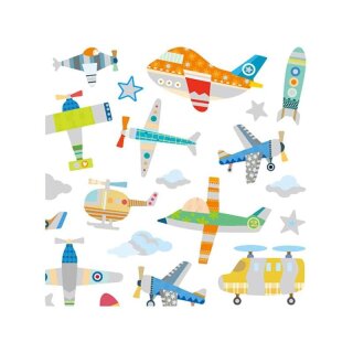 Sticker mit Glitter Flugzeuge und Helikopter