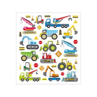 Sticker Baumaschinen und Tafeln