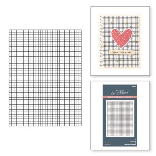 Spellbinders Take Note Press Plates Journal Grid Registration