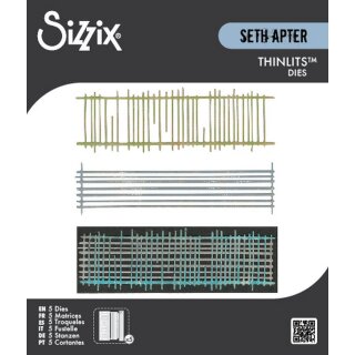 Sizzix Thinlits 5PK Die Set - Tracks By Seth Apter