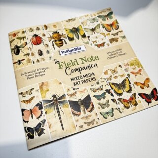 Indigo Blu Field Note Companion 8x8 Inch Paper Book