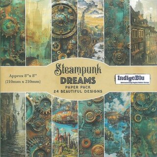 Indigo Blu Steampunk Dreams 8x8 Inch Paper Book